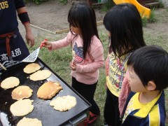 お好み焼きに挑戦！