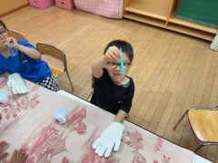 しゃぼん玉釣り！
